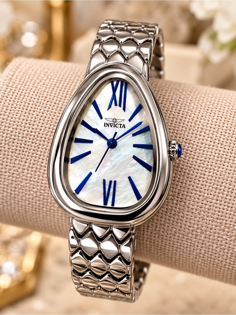 Invicta Celestial 70382 Women’s Silver Blue Bracelet Statement Watch NWT